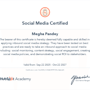 Social Media Certified - HubSpot